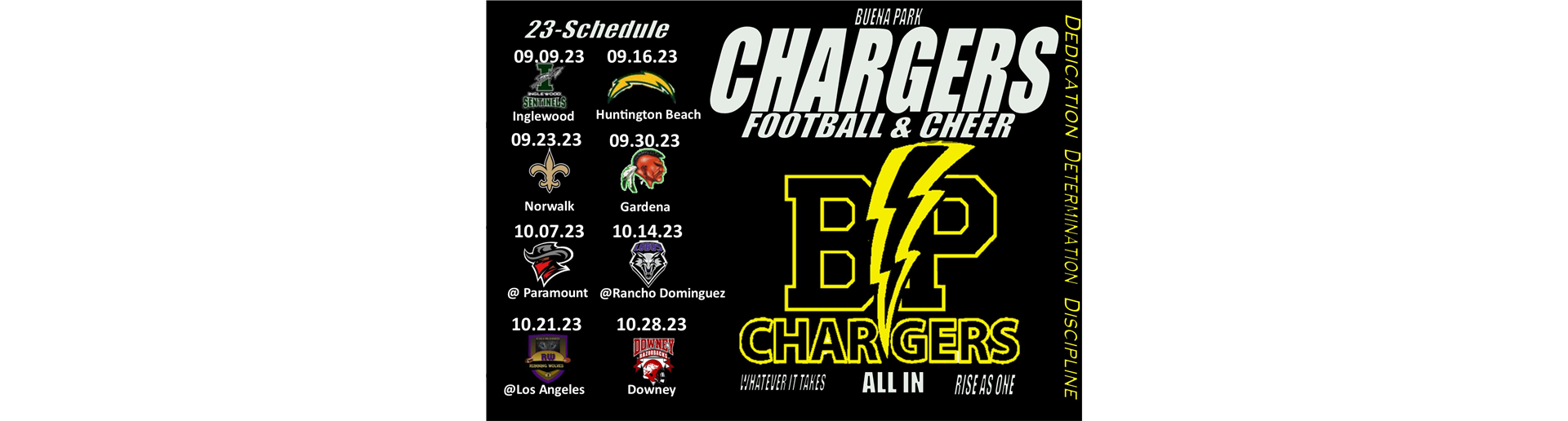 GOOD LUCK CHARGERS: 2023 Schedule