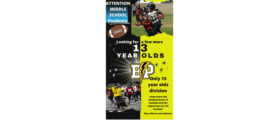 13u Football Registration-Looking for players
