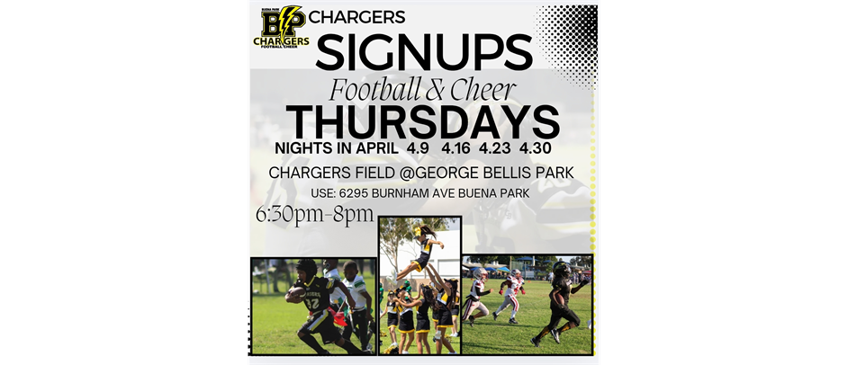 Football & Cheer SIGNUPS THURSDAYS