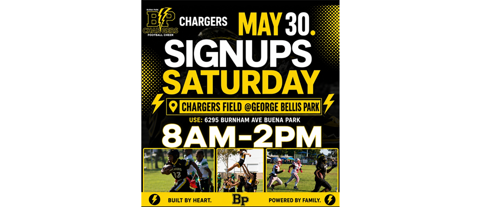 Football & Cheer SIGNUPS Saturday May 30