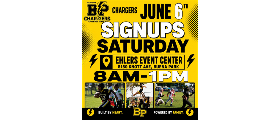 Football & Cheer SIGNUPS Saturday June 6