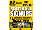 Football Signups- Sat 06.13 & Sun 06.14